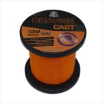 Monofilament fishing line, Cast, 1000 m, diameter 0.35 mm, 16.10 kg, orange color